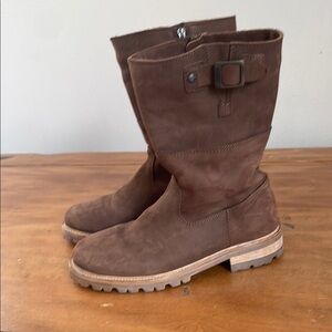 Hunter Men's Brown Leather Boots Size 9